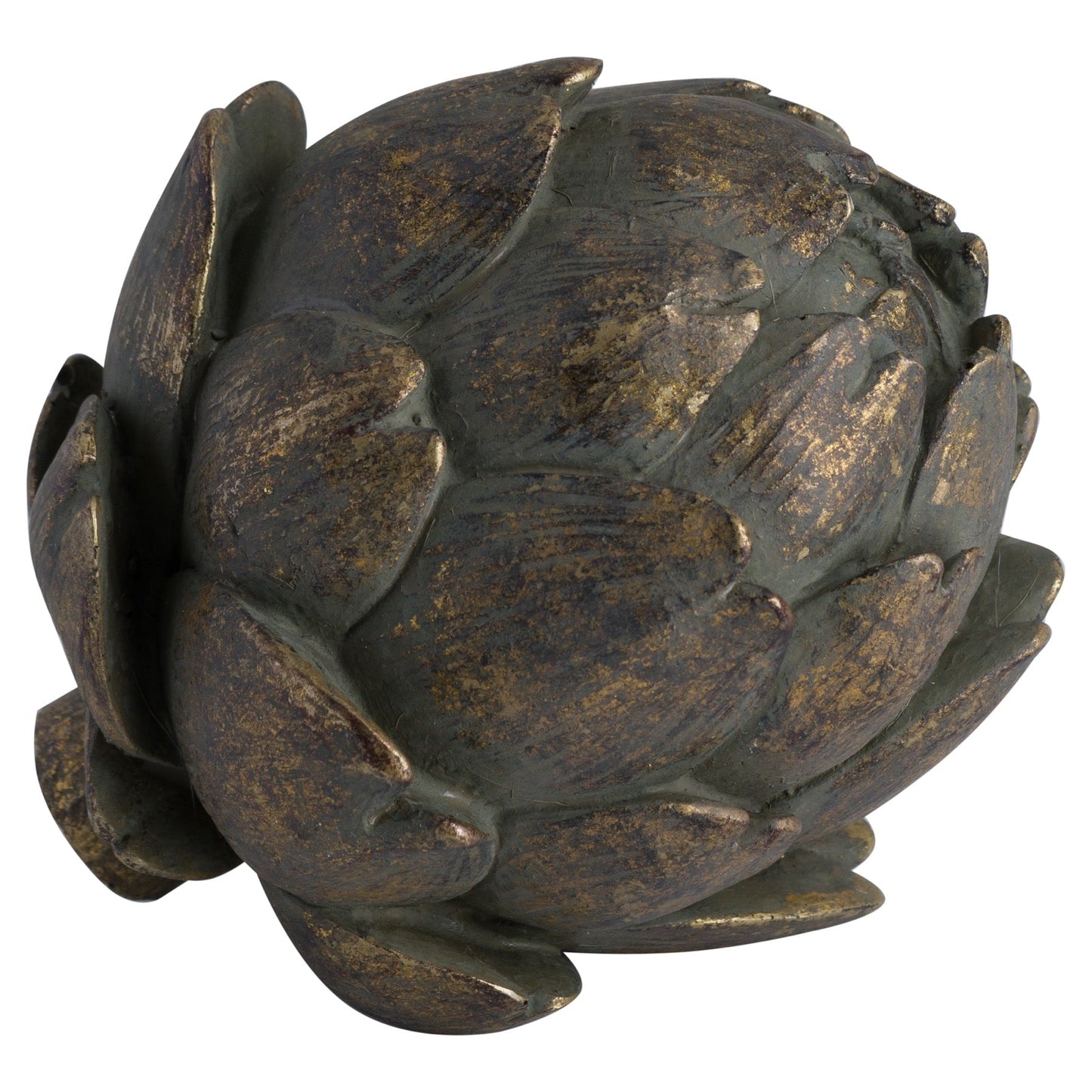 antique bronze artichoke from side