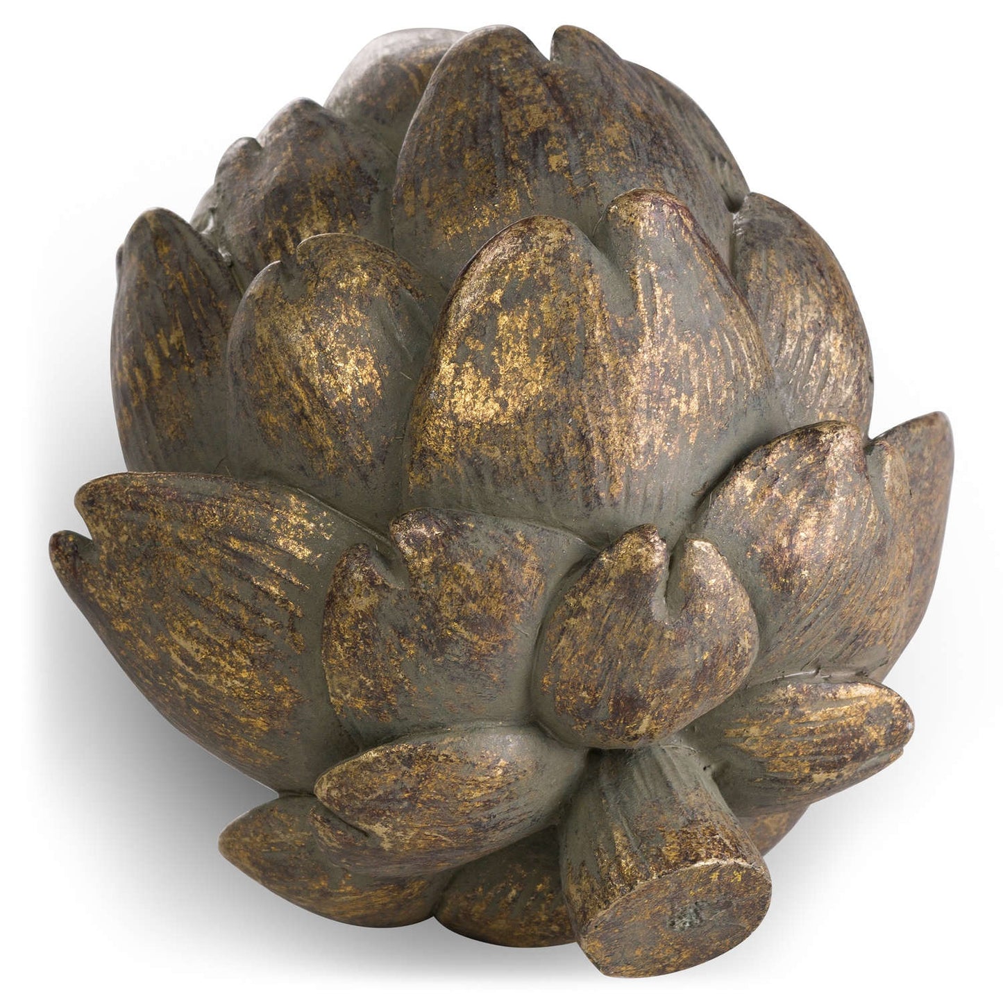 antique bronze artichoke from back