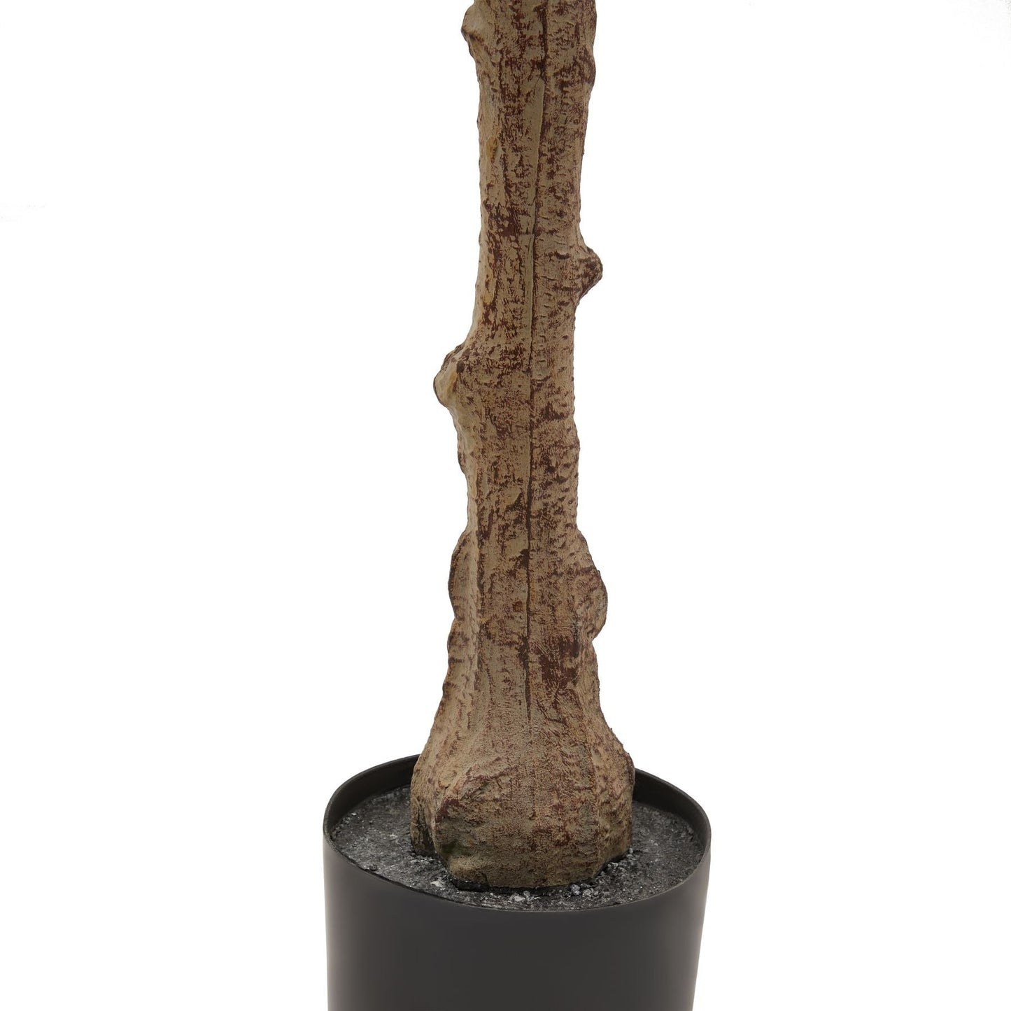 close up of the base of medium artificial olive tree