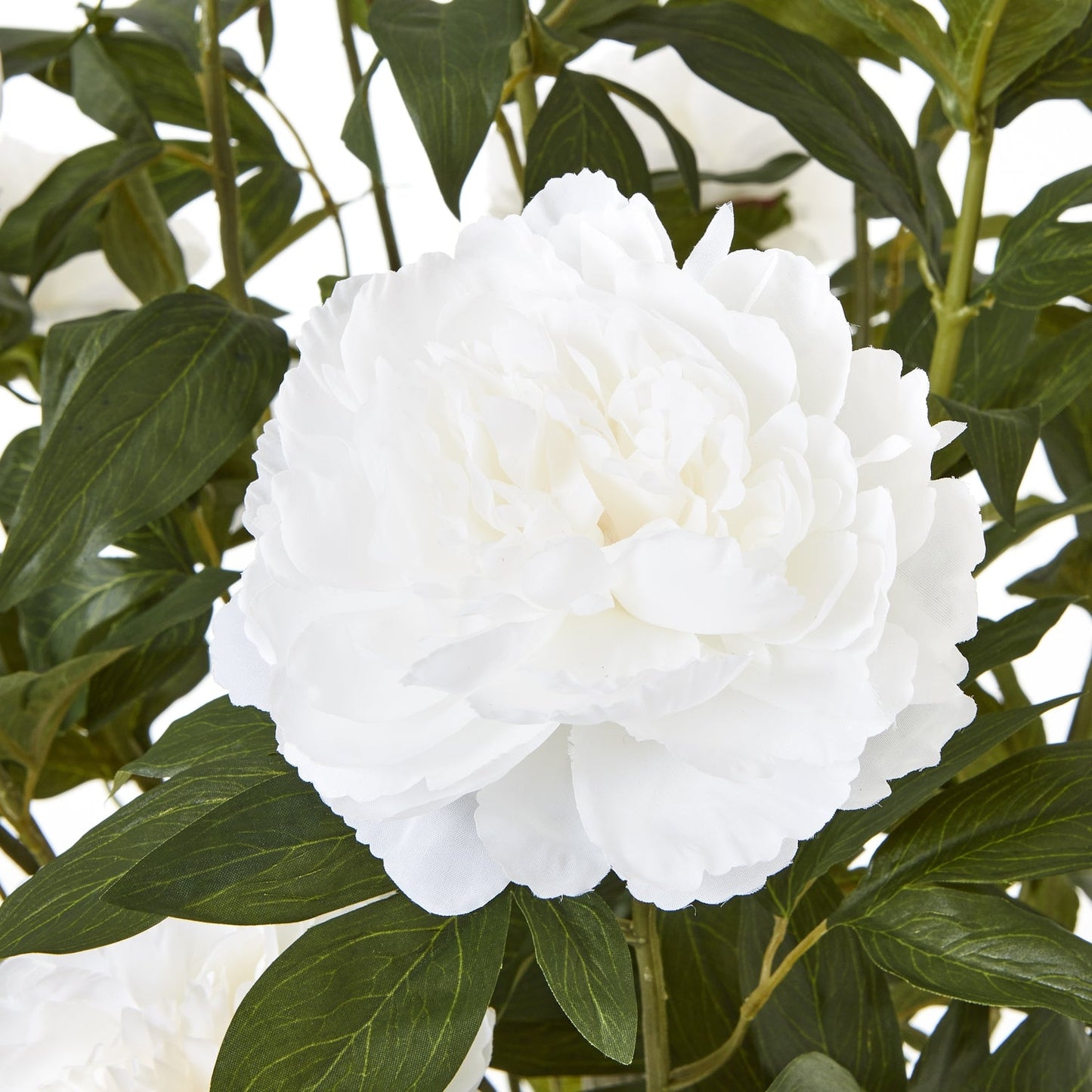 close up of the artificial peony flower