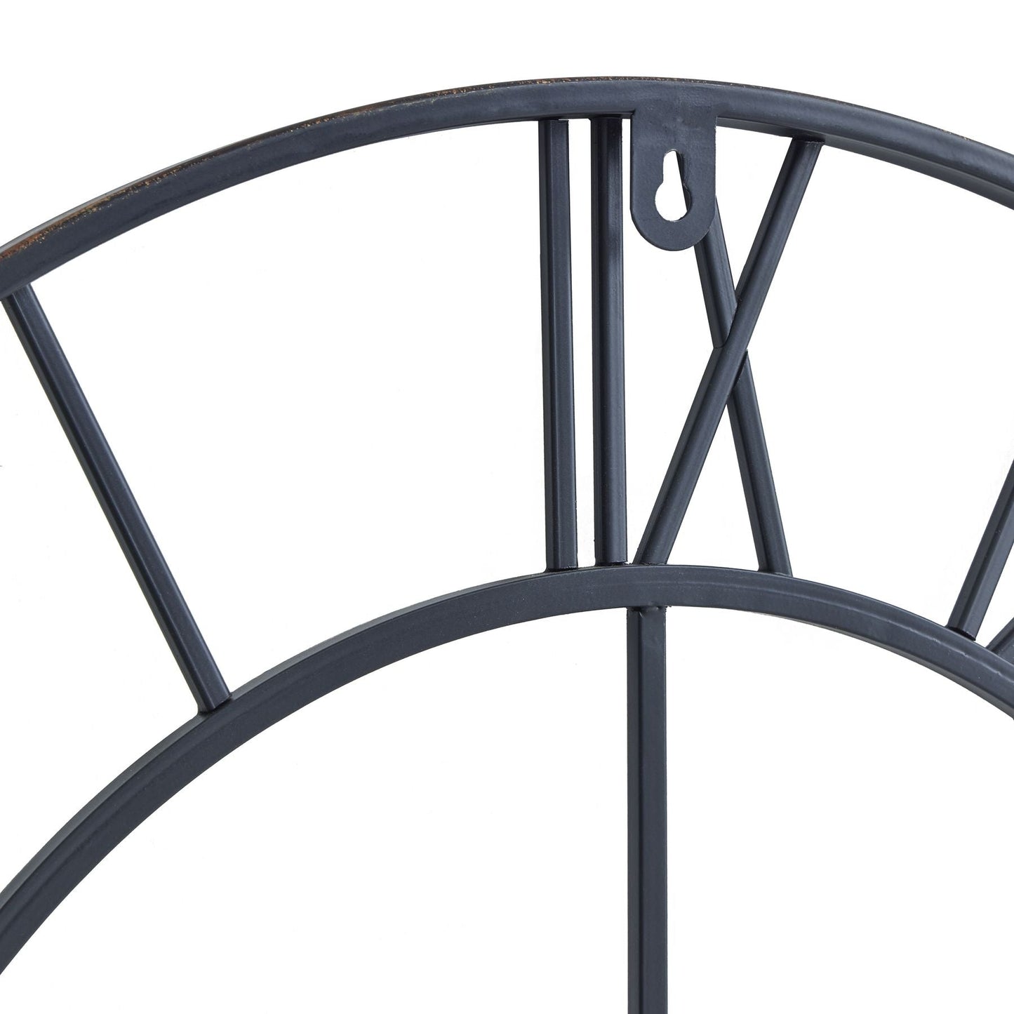hanging hook to the back of the bronze skeleton wall clock