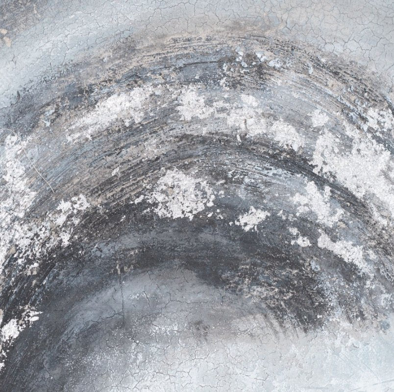 Grey Swirl Hand Painted Canvas