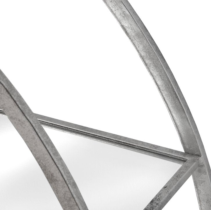 Large Circular Silver Wall Hanging Multi Shelf
