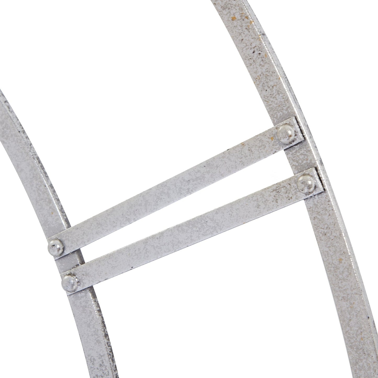 Close up of the Roman Numerals on the Silver Skeleton Clock