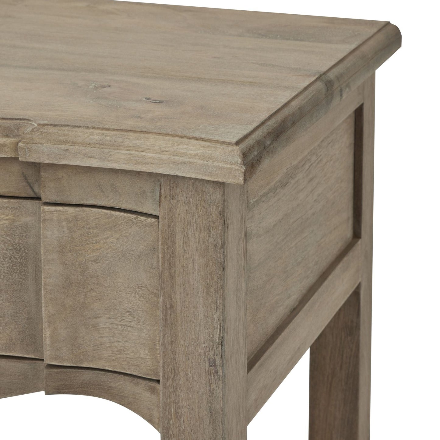 top detail of wood side table