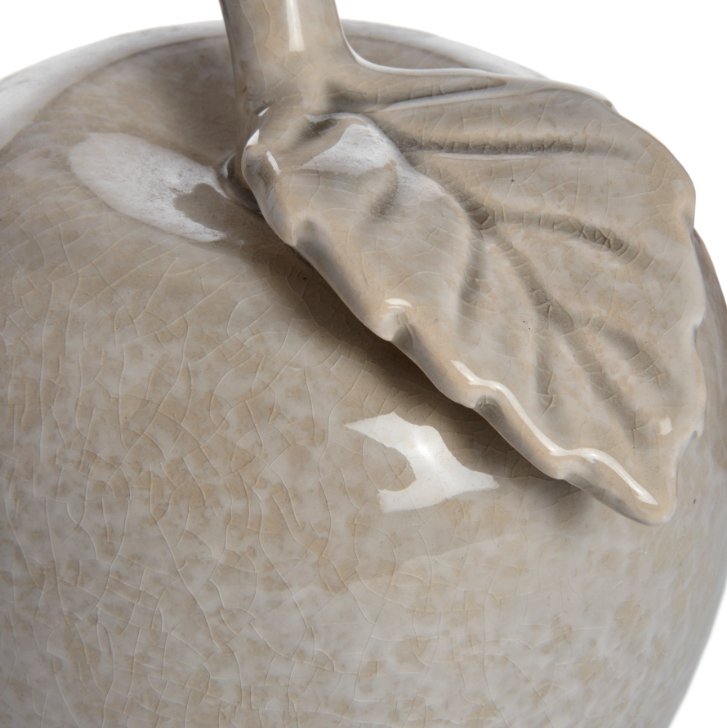 Close up showing crackle detail of the ceramic