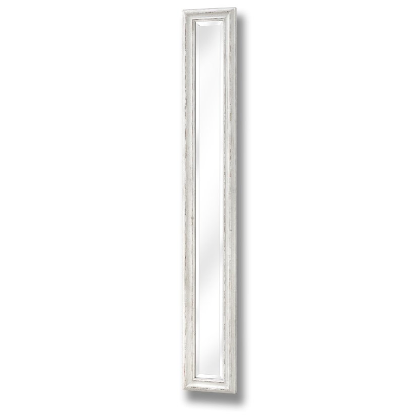 Full length antique white slimline mirror