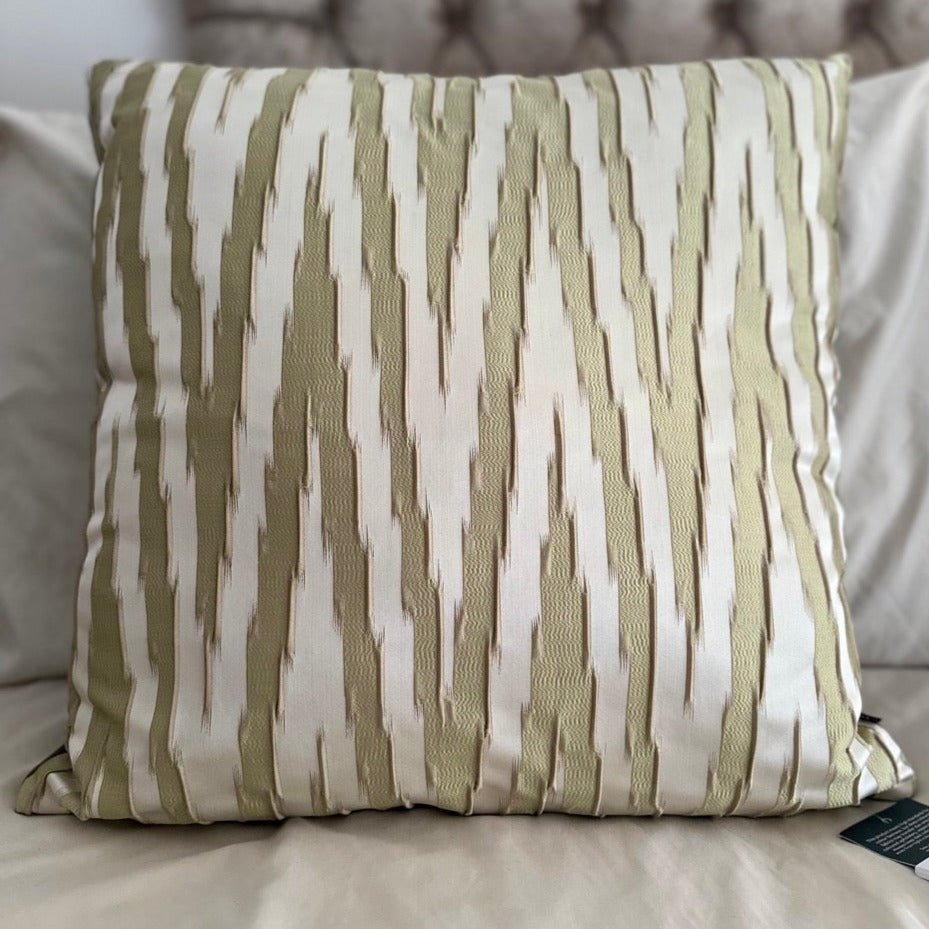 Ashley Wilde Pair of Fenix Geometric Cushions in Fern/Olive Green