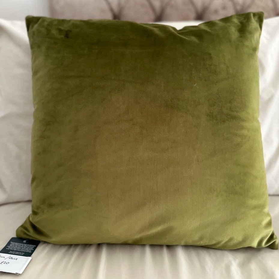 Ashley Wilde Pair of Fenix Geometric Cushions in Fern/Olive Green