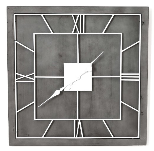 Beckley Grey Square Wall Clock.