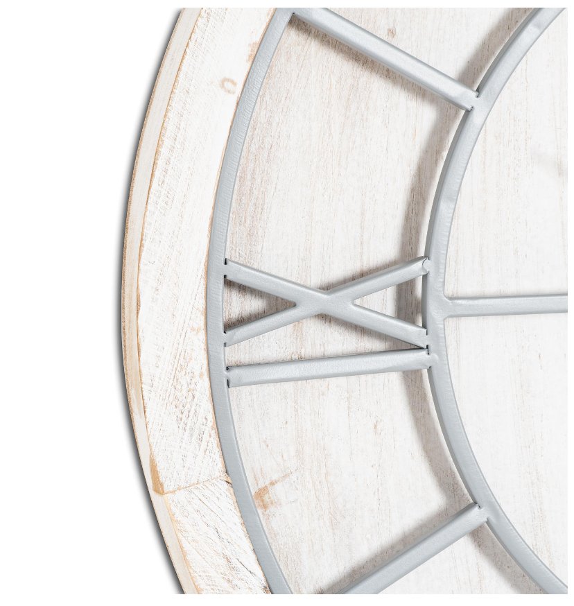 Beckley White Wash Round Wall Clock.