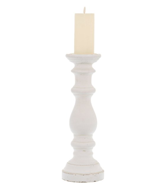 Ceramic White Column Candle Holder