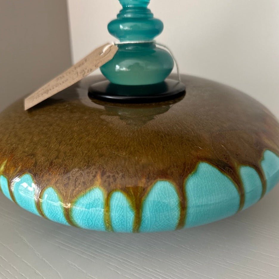 Handpainted Decorative Jar with Lid