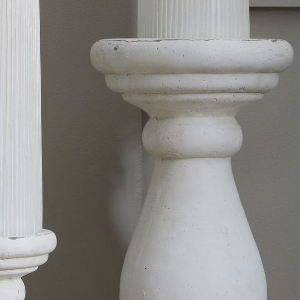 Large White 38cm Ceramic Candle Holder