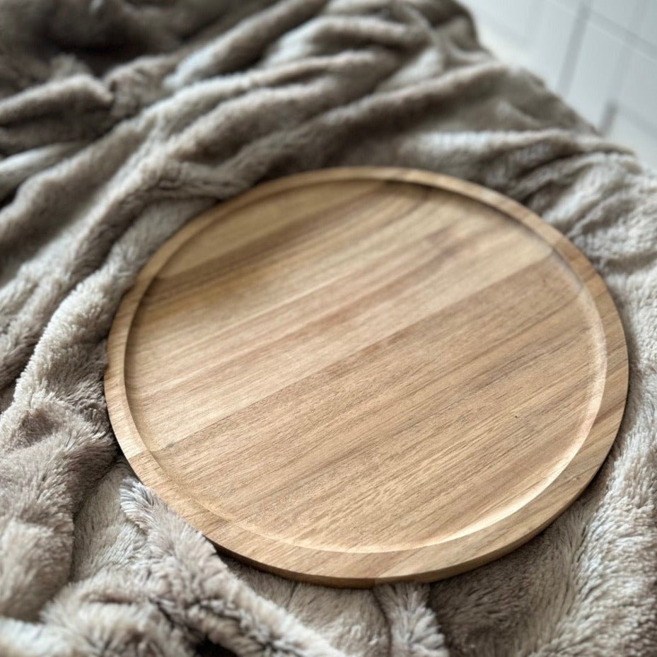 Round Wooden Tray