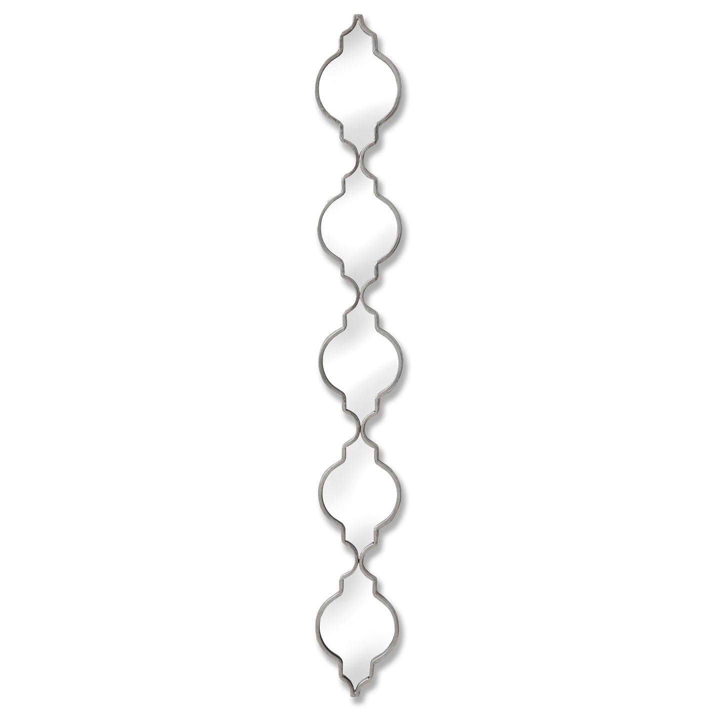 silver quarterfoil hanging mirror