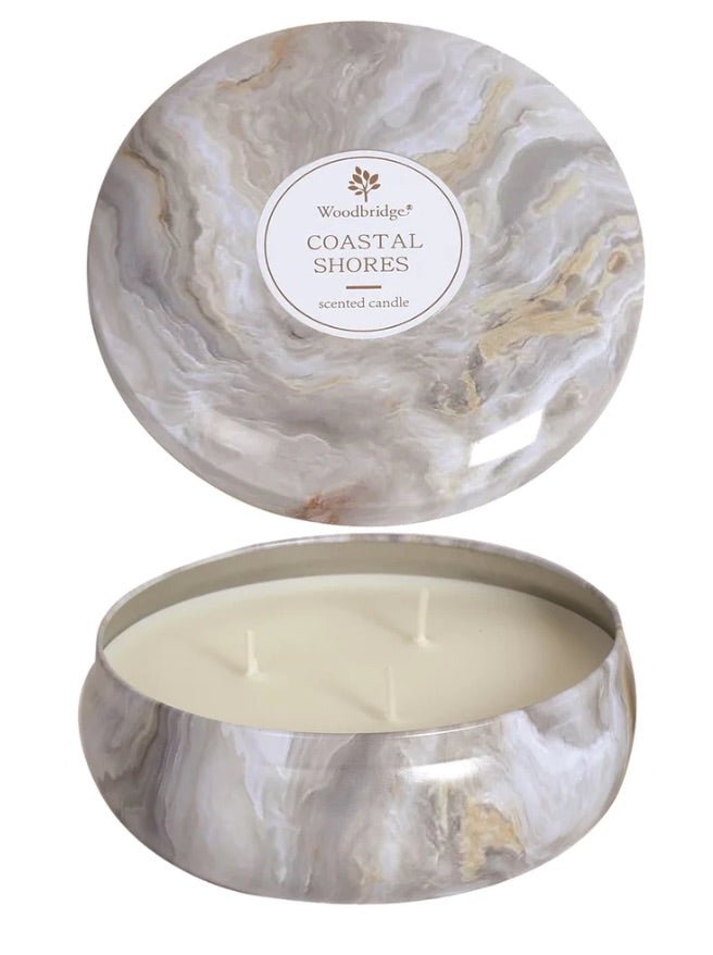 Woodbridge Marble Tin Candles - VARIOUS FRAGRANCES