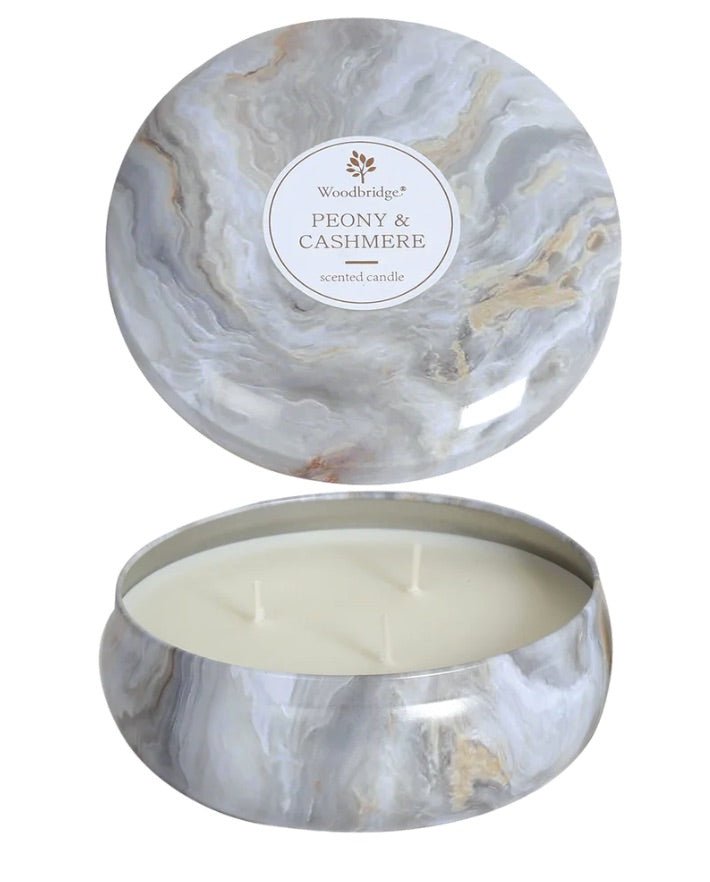 Woodbridge Marble Tin Candles - VARIOUS FRAGRANCES