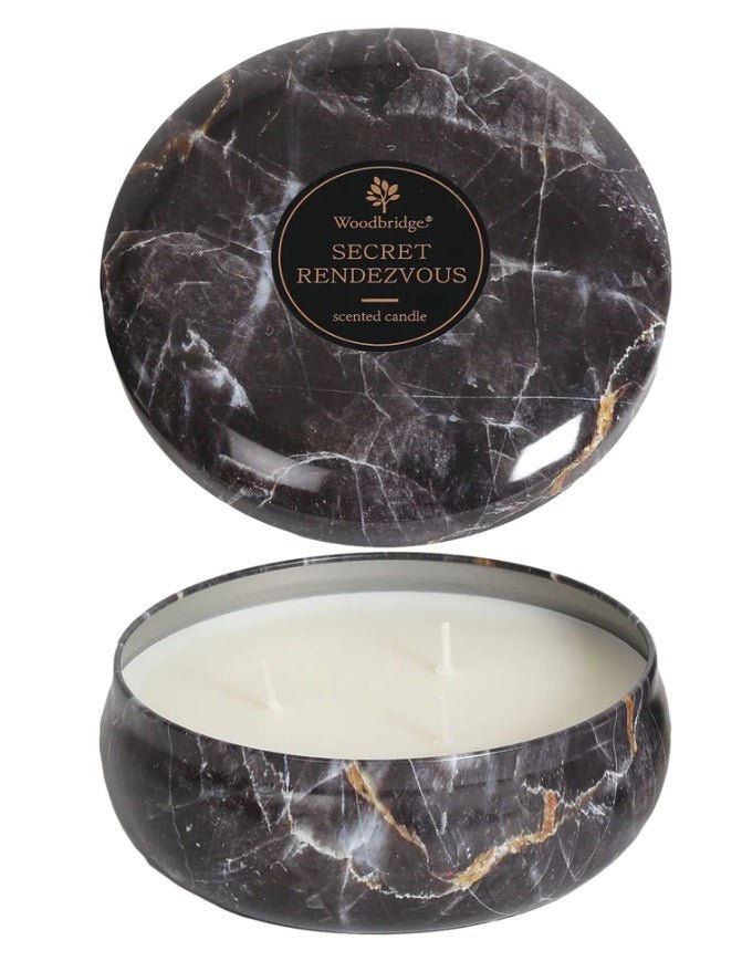 Woodbridge Marble Tin Candles - VARIOUS FRAGRANCES