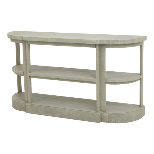 Console table with three shelves