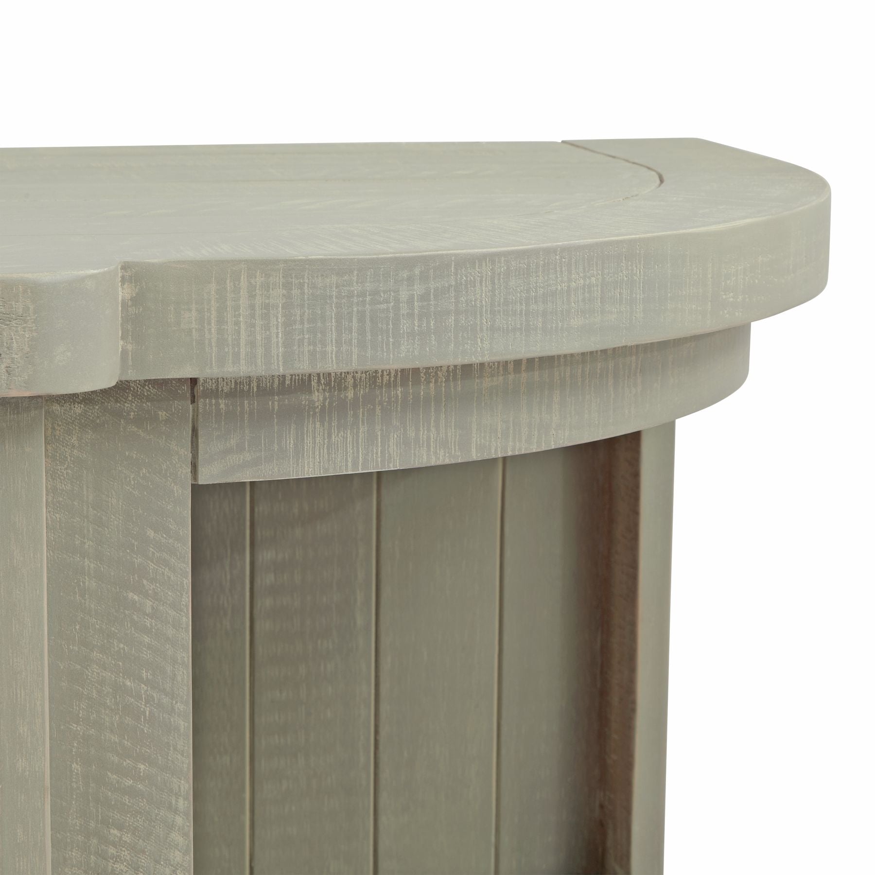 rounded corner detail of dresser top