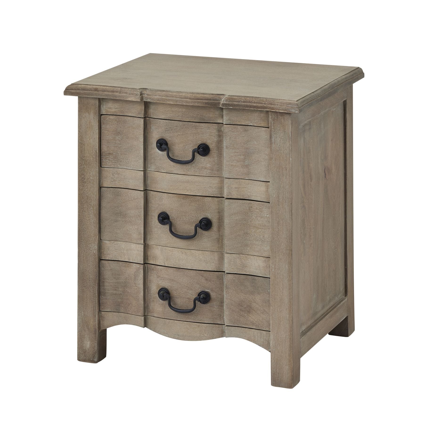 wooden bedside table 3 drawers