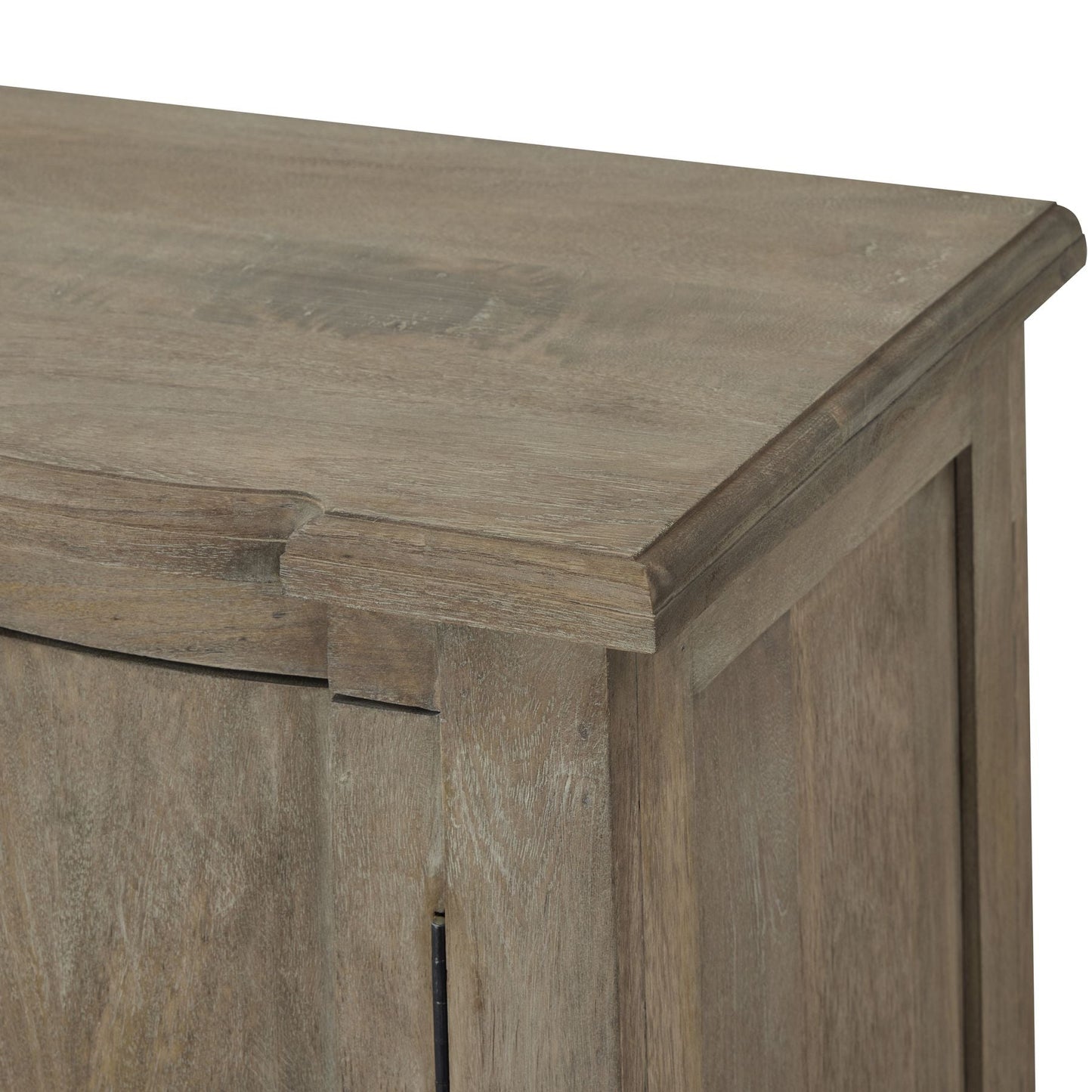 top corner detail of large sideboard
