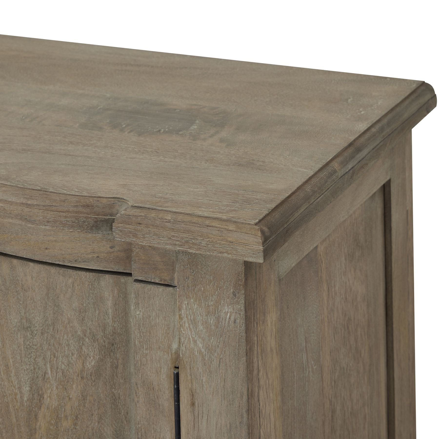 top corner detail of large sideboard
