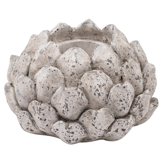 Small aged stone tealight holder