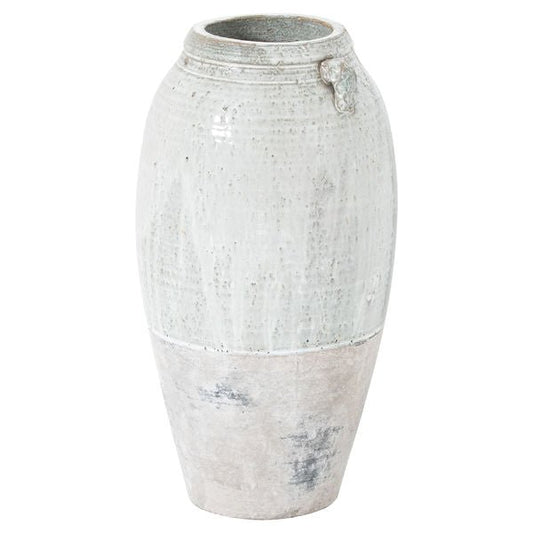 Small aged traditional grecian style amphora vase