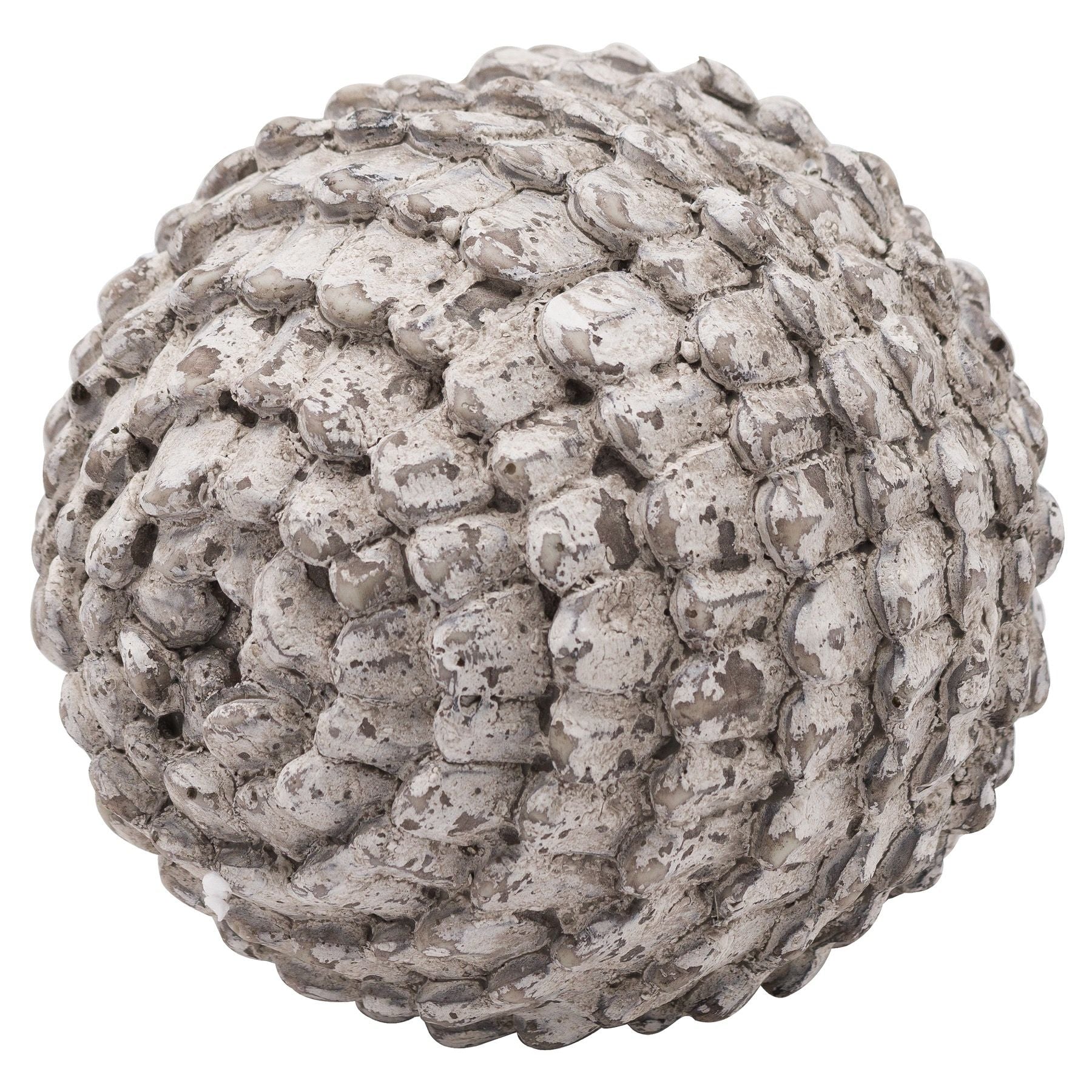 Aged stone effect decorative sphere