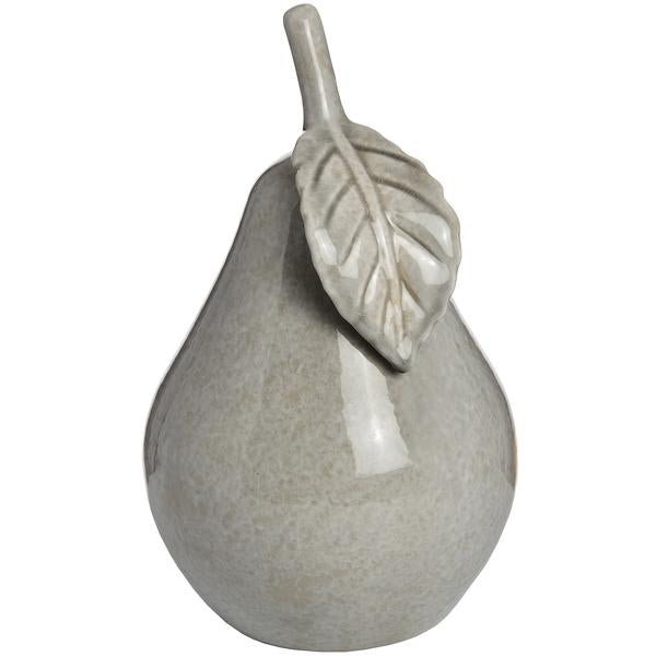 large grey ceramic pear