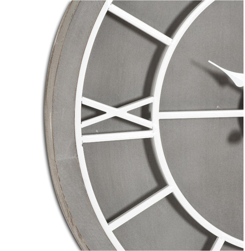 Beckley Grey Round Wall Clock.