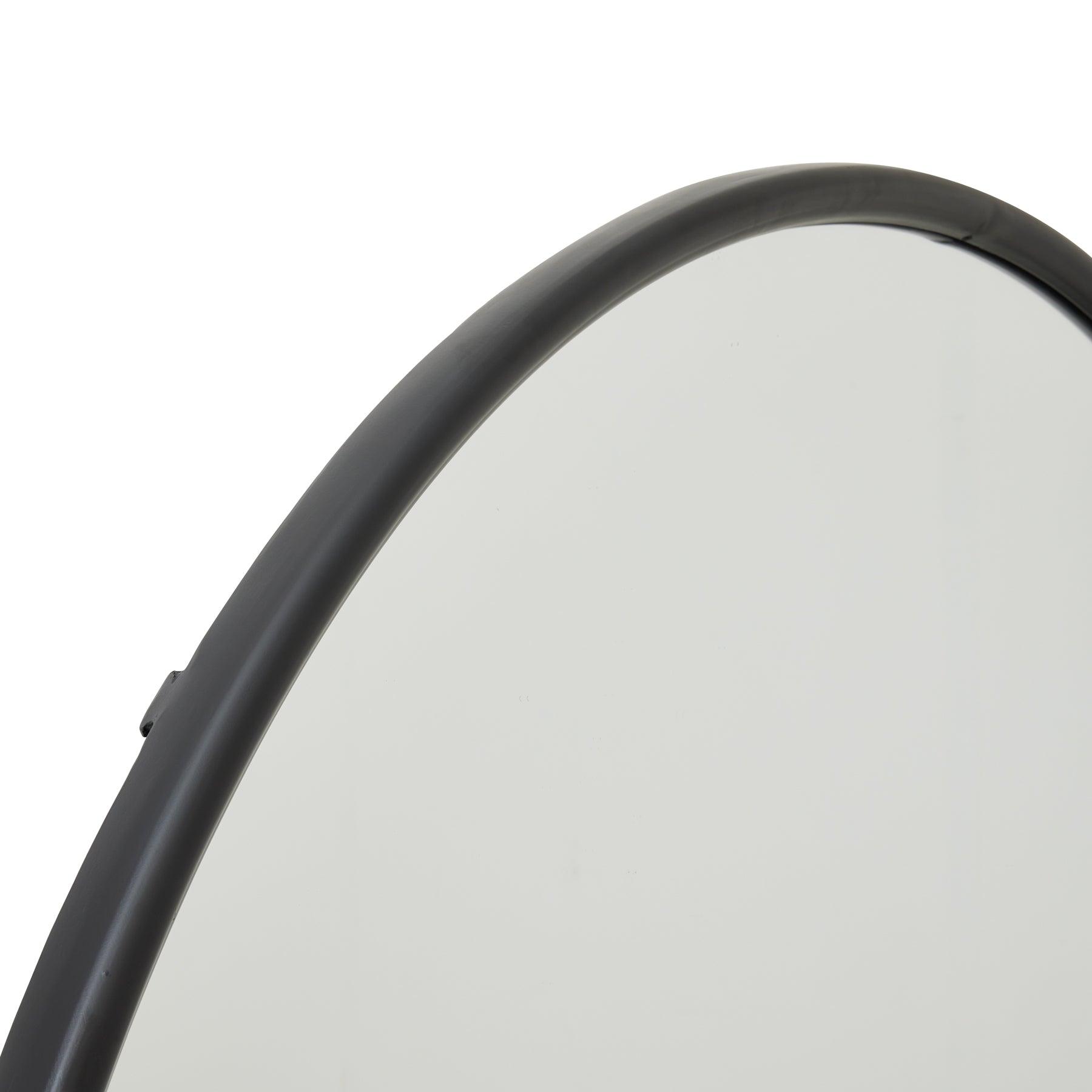 close up of black metal edge