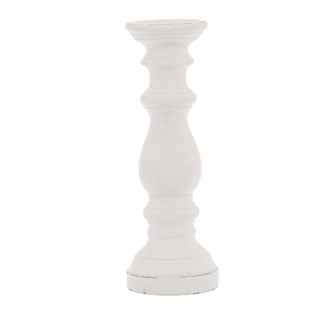 Ceramic White Column Candle Holder