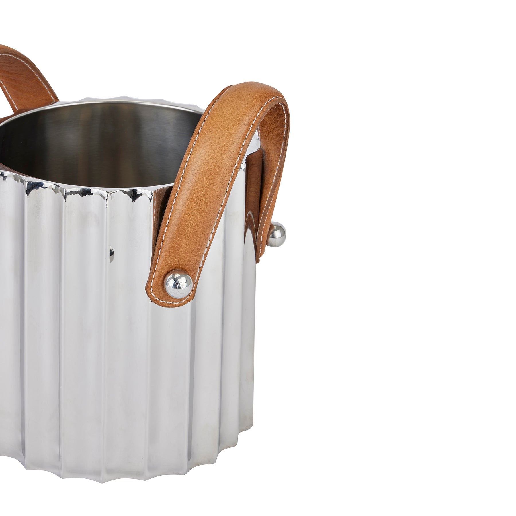 champagne cooler leather handle