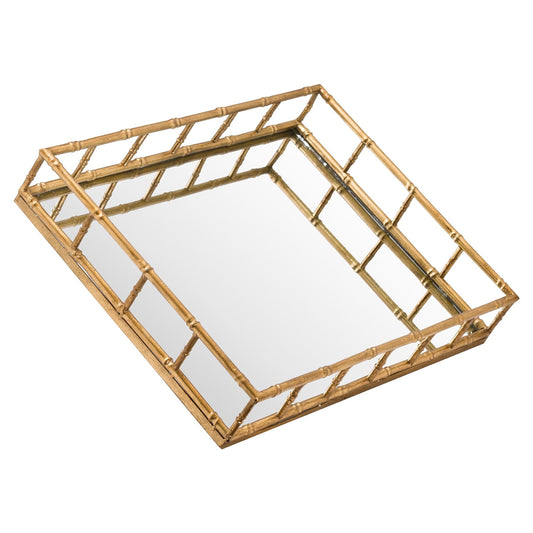 Large Gold rectangular Tray