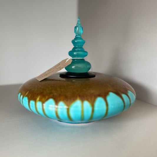 Handpainted Decorative Jar with Lid