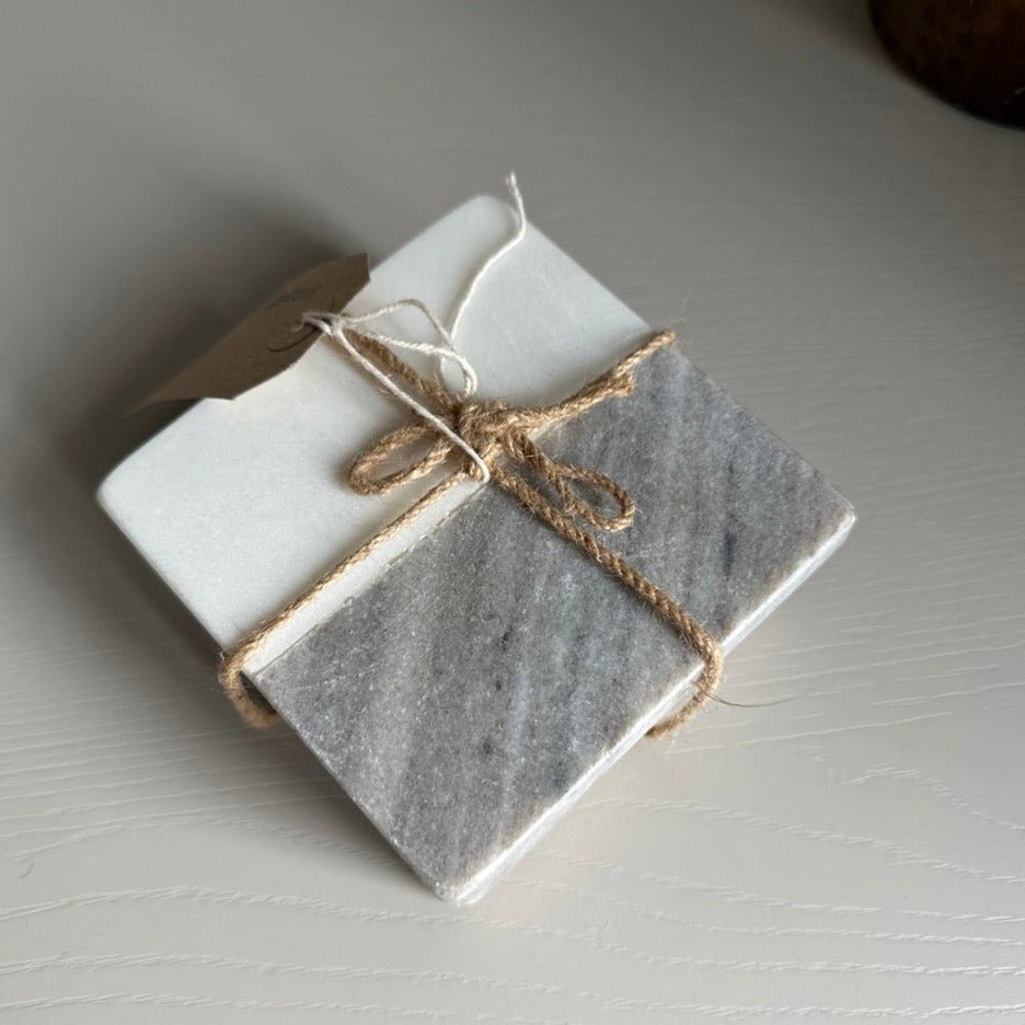Marble Coasters | Square Set of 4