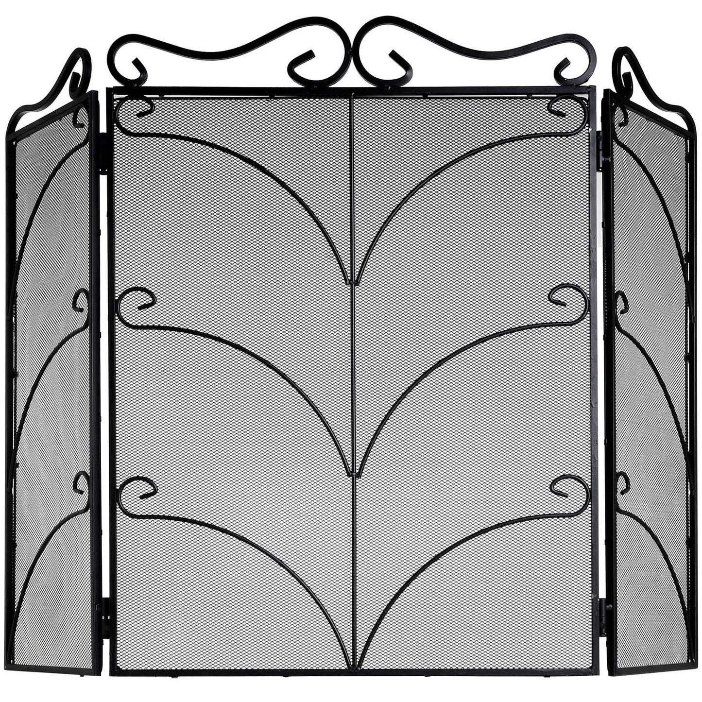 Ornate Black Fire Screen