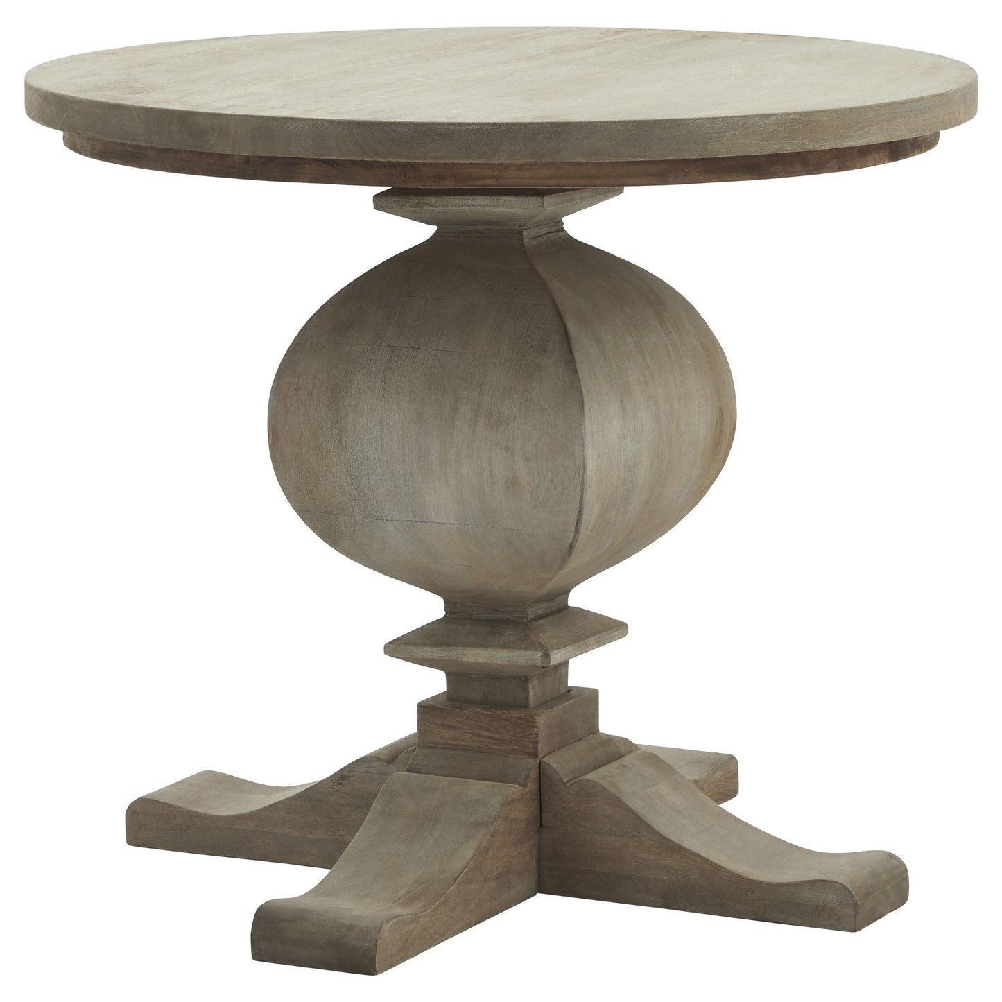 round side table with pedestal base