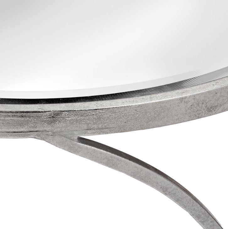 Silver Curved Side Tables (set of two)